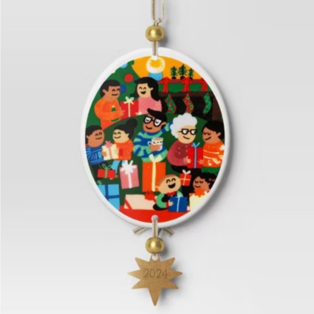 Festive Family Holiday Ornament - Multicolor